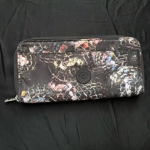 Kipling - Black Disco Ball Print Canvas Wallet